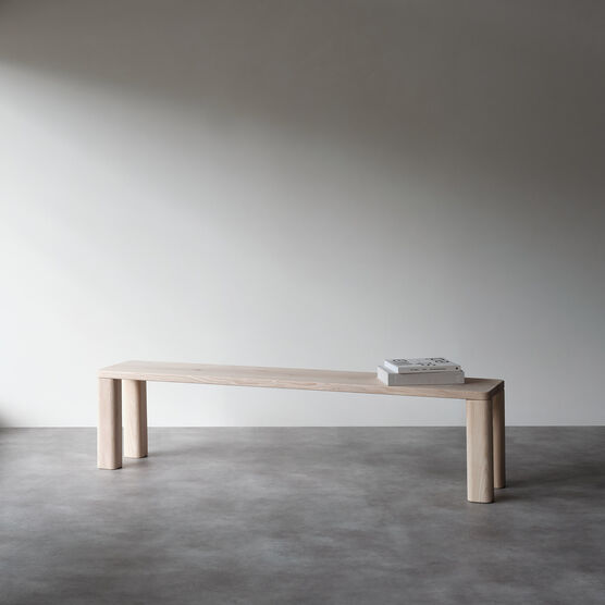 Corner Bar large natural ash bench
